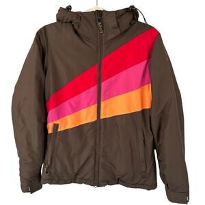Roxy Snow Jacket Women’s Size XS Snowboard Ski 5000 mm  Brown Pink Orange